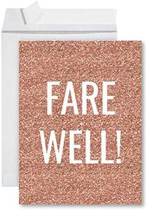 Andaz Press Funny Jumbo Retirement, New Job, Farewell Card Collection Farewell Rose Gold Glitter