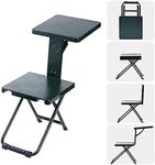 bosig Steel Pipe, Abs Oncaarnival Height-Adjustable Telescopic Stool Multi-Purpose Folding Table for Work from Home, Study, Dining, Camping, Picnic & Outdoor