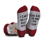 Women's Novelty Socks with Gift Box Cat Lover Dog Mom Book Lover Cat Mom Llama Unicorn Sloth Corgi Pug (Cat Lover)