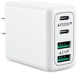 USB C Charger Block, 40W 4-Port USB