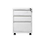 TUFFERONE IBS Pedestal Drawer Metal File Cabinet | Office File Drawer Cabinet (Powder Coated - White) - Pack 1