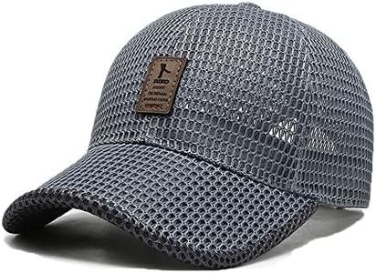 FASHIXD Summer Mesh Baseball Cap for Men Women Trucker Mesh Hat Baseball Hats Outdoor Sports Running hat, 1-Dark Gray, One Size