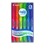 Pilot FriXion Light Fluorescent Ink Erasable Highlighter Pen - 6 Color Set