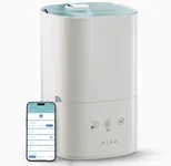 MIKO Ultrasonic Humidifiers for Bedroom Baby - Water Filter, Wifi App controlled, Auto Mode, No Leak Design, Sleep Mode, Built-in Timer, Humidifier for Babies & Home