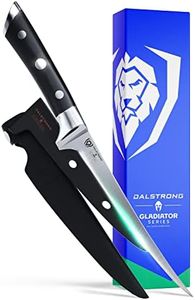 Dalstrong Fillet Knife - 7 inch Flexible Blade - Gladiator Series Elite - High Carbon German Steel - Black G10 Handle Boning Knife - w/Two Sheaths - Razor Sharp Kitchen Knife Gift - NSF Certified