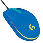 Logitech G203 LIGHTSYNC Gaming Mouse with Customizable RGB Lighting, 6 Programmable Buttons, Gaming Grade Sensor, 8K DPI Tracking, Lightweight - Blue