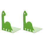 NUOBESTY 1 Pair Kids Bookends Dinosaur Bookend Metal Adjustable Book Stopper Book Holder Magazine File Holders Bookshelf For Office Home Classroom