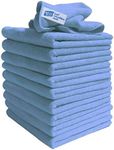 Exel Lint Free Microfibre Super Magic Cleaning Cloths For Polishing, Washing, Waxing And Dusting. Cleaning Accessories, Blue (Pack of 10)
