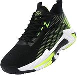 Beita Mens Basketball Shoes Tennis Sneakers Breathable Anti Slip, Black Green, 8