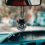 spansee Black Car Accessories, Disco Ball for Car, Cowboy Hat Accessory, Ball, Mirror Ornament, Interior Accessories (LSL-QCGS-BLQ-Black)