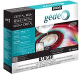 PEBEO - Gedeo Kit Crystal Resin 750 ml - Transparent Epoxy Resin Glass Paste Effect - Pébéo Crystal - For Inclusion, Casting, Moulding, Varnishing - Wood & Other Materials Compatible 750 ML