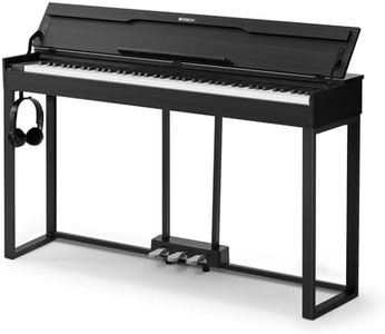 STRICH 88 Keys Digital Piano, Hammer-Action Fully Weighted Keyboard, Cover Designed Electric Piano Keyboard with Furniture Stand, Headphones, Three Pedal, Classic Black, SDP-500