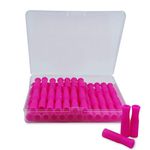 60PCS Silicone Straw Tips With Storage Box, Roucerlin Reusable Straws Tips Covers, Fit Stainless Steel Straws, Prevent Lip Scratches (Rose Red)