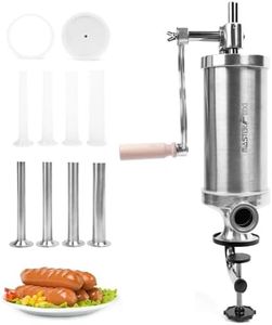 MASTER FENG 2.5 LBS Sausage Stuffer Vertical Stainless Steel Stuffing Maker Machine Packed with 8 Stuffing Funnels and 1 Silicone Piston