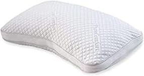 PureComfort Curved Pillow - Adjustable Side Sleeper Pillow for Neck and Shoulder Pain - Cervical Contour Pillow for Sleeping - Memory Foam Loft Pillow for Back or Side Sleepers