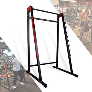 ZERRO Rack Musculation,Multifonction Cages de Squat Rack Squat pour Haltères avec 8 Niveaux Crochet Tige Max 160 kg Cage Musculation