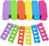 48pcs Sponge Toe Separators Pedicure Set for Nail Polish- Premium Nail Art Painting and Polishing Tool Kit, 6 Funy Color