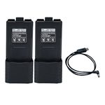 2pcs Extended 2 Way Radio Battery, 7.4V 3800mAh Li ion Battery Pack Replacement for BAOFENG BF UV5R 5RA 5RB 5RC 5RD 5RO 5RE Talkie