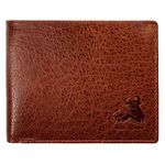 RFID Bifold Leather Wallet For Men with Flip Up ID in Vintage Buffalo Brown, Adventure Brown - Vintage Buffalo Brown, Vintage