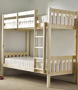 STRICTLY BEDS&BUNKSCypress Bunk Bed with Sprung Mattresses (15 cm), 2ft 6 Single