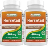 Best Naturals Horsetail 440 mg 180 Capsules (180 Count (Pack of 2))