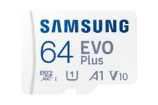 SAMSUNG EVO Plus 64GB Micro SDXC w/SD Adaptor, Up-to 160MB/s, Expanded Storage for Gaming Devices, Android Tablets and Smart Phones, Memory Card, MB-MC64SA/IN