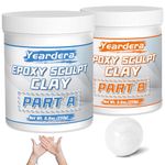 Yeardera Epoxy Sculpt Clay, 2 Part Modeling Compound (A & B) of epoxy Clay, Epoxy Sculpture Modeling Paste Clay, Epoxy Clay Magic Sculpt for Sculpting, Modeling, Filling, Restoring, White