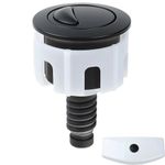 Toilet Flush Button Toilet Cistern Flush Parts Toilet Flush Buttons Replacement with Ideal Cistern Tank Toilet Flush System Push Button Toilet Flush Toilet Push Button(Black)