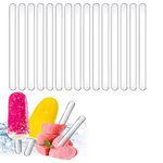 Acrylic Cakesicle Sticks for Cake, Candy, 50PCSReusable Clear Popsicle Sticks for DIY Ice Cream
