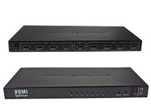 Microware 1x8 8 Ports HDMI Powered Splitter for Full HD 1080P & 3D Support (One Input to Eight Outputs)