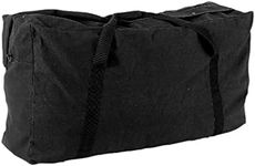 Champion Sports Oversized Canvas Zippered Duffle Bag, Black, 22-Ounce