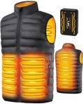 LABCOOL Heated Gilet, Heated Vest for Men Women with 7.4V 25000mAh Power Pack, Heated Body Warmer, Heated Down Jacket with 3 Heating Levels|6 Heat Up Zone, Winter Outdoor Clothing