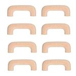 HOMSFOU Vintage Drawer Knobs Drawer Handles 8pcs Wooden Drawer Pulls Bamboo Cabinet Knobs Wardrobes Windows Handle for Cabinet Cupboard Door Furniture Hardware 64mm Cabinet Door Knobs