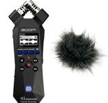 Zoom H1essential 2-Track 32-Bit Float Portable Audio Recorder Bundle with WSH-1E Hairy Windscreen
