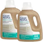 The Clean People Liquid Laundry Detergent - Recyclable Packaging, Stain Fighting - Ultra Concentrated, Laundry Soap - Fresh Scent, 50 fl oz (2 Pack)