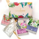 LuxaDerme Combo pack of 3 festive Gift set (Peeling & Exfoliating Foot Mask for dry & calloused skin removal + Detox Bio Cellulose Sheet Mask that removes toxins, pollutants & other impurities from skin + Under Eye Revive - Bio Cellulose Mask to depuff under-eye dark circles)