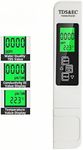 4 in 1 TDS Meter Digital Water Tester for Drinking Water, All New 2025 Portable Water Quality Tester with EC Temp Color Display, PPM Meter Water Tester for Aquarium Hydroponics Tap Water (White)