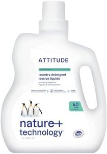 ATTITUDE Liquid Laundry Detergent, EWG Verified Laundry Soap, HE Compatible, Vegan and Plant Based Products, Cruelty-Free, Mountain Fresh, 40 Loads, 67.6 Fl Oz