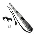Legrand - Wiremold Power Strip, 10 Outlet Wall Mount Power Strip, Under Counter Power Strip, 4 Foot Wiremold Power Pole with Diamond Plate Power Strip Garage, PM48TC