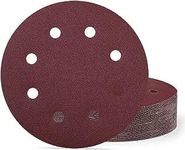 180mm Hook and Loop Sanding Discs 40/60/80/120/180/240 Grit, 30Pcs Hook and Loop Sander Disc, 7Inch 8 Holes Sandpaper Sheet for Drywall Sander Long Neck Sander