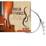 DEVICE OF URBAN INFOTECH Violin Strings 4/4 Violin Strings full Set (G D A E) 4 Fiddle Classic Silver String Steel Core with Nickel-Plated Ball Head Replacement Strings for Violin