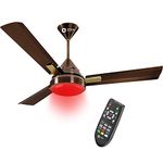 Orient Electric’s 1200 mm Spectra| Ceiling fan with color-changing LED| Premium fan with electroplated finish|100% Copper motor| 2-year warranty| Antique Copper, pack of 1