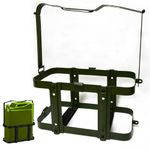 Jerry Gas Can Holder,Holder Only for 5 Gallons/20 Liters Metal Fuel,Lockable,Detachable Side Mount Jerry Can Carrier for Truck Trailer,Green