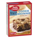 BETTY CROCKER Cookie Chocolate Fudge Brownies Mix, Premium Brownies, Baking Mix, Our Premium Brownie, 521 Grams Package of Brownies Mix, Tastes Like Homemade, Easy To Bake