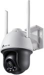 TP-Link VIGI 4MP Smart Outdoor Wi-Fi Security Camera, Pan/Tilt, Wired/ Wireless, Full-Color, AI Detection, H.265+, IP66, Two-Way Audio, Remote Control, Onboard Storage SD card slot (VIGI C540-W(4mm))