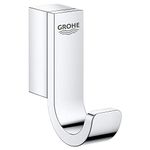 GROHE 41039000 Selection Single Robe Hook, Starlight Chrome