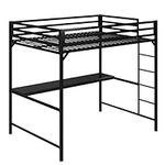 DHP Miles Metal Full Loft Bed with 