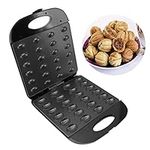 Electric Walnut Cake Maker, Automatic Mini Nut Waffle Bread Machine, Toaster Baking Breakfast Pan Oven, Non Stick Electric Walnut Cookie Maker, 1400W 24pcs Capacity (US Plug 110V)