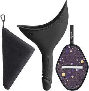 Rquite Female Urinal Pee Cloth Set, Portable Urinal for Women, Reusable Pee Funnel & Rag, Silicone Female Urination Device with Discreet Storage Bag, She Pee Cup for Women Stand to Pee, Funny Gag Gift