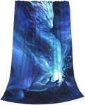 Meteor Dragon Blanket Flannel Throw Bed Blankets Cozy Lightweight Soft Bedding for Sofa and Bed 80x60 Inch